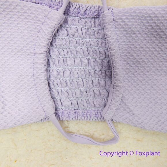 NEW Stone Fox Swim x Free People Meadow pique texture bikini top lavender,  XS - Picture 11 of 13